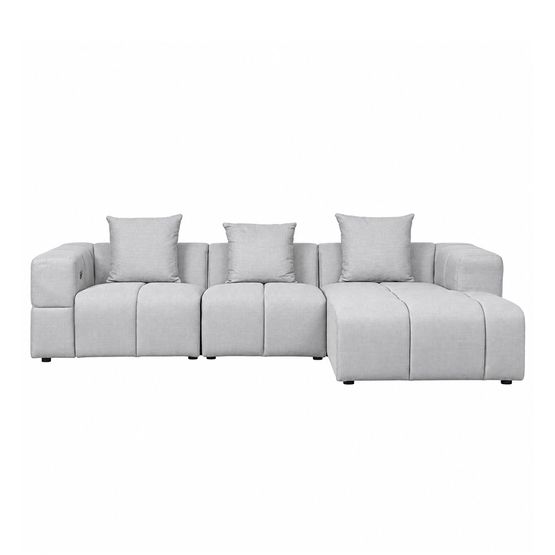 SOFA MODULAR RECLINABLE DERECHO SERATTA GRIS  -2-
